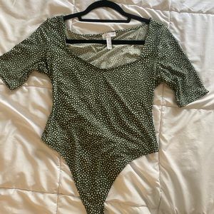 green spotted bodysuit- nordstrom